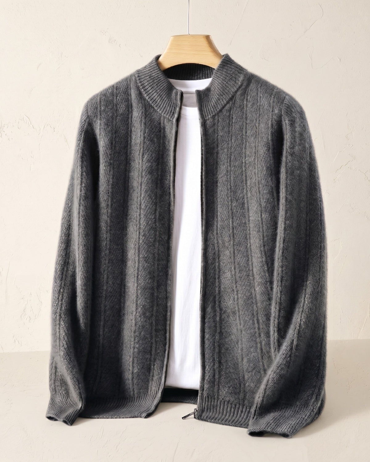 Serafino Cashmere Zip-Up Cardigan